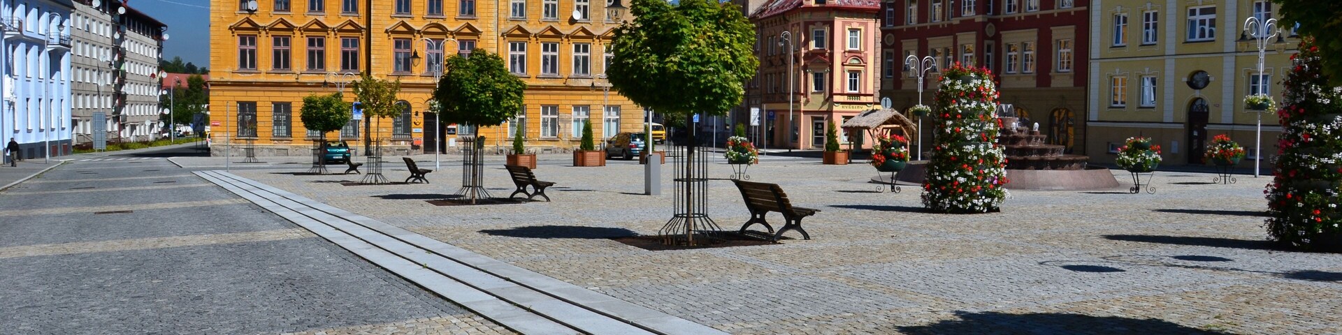 T. G. Masaryk Square with the post office