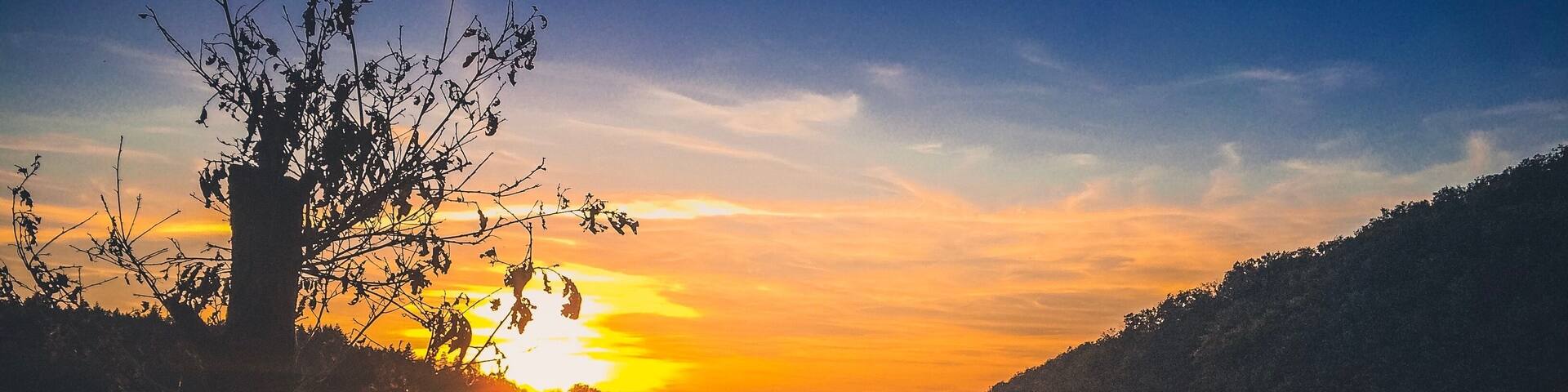 Sunset at dalesice dam