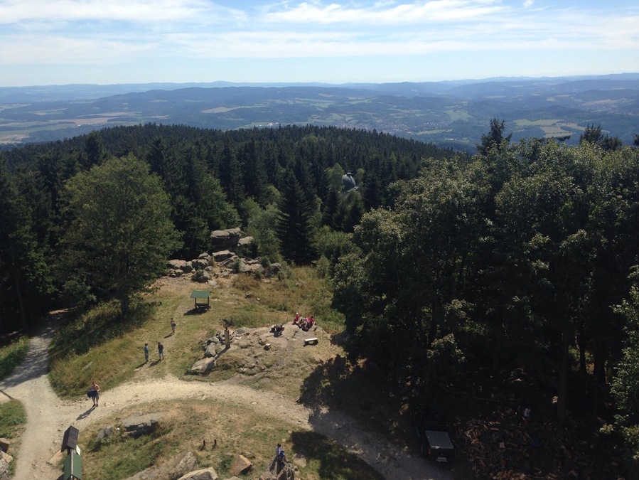 Great hike up the mountain from Cesky Krumlov! You can also take a chair lift to the top or rent bikes or scooters to ride down