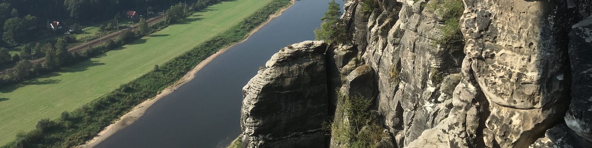 Elbe River from Bohemian Switzerland park in the Czech Republic.