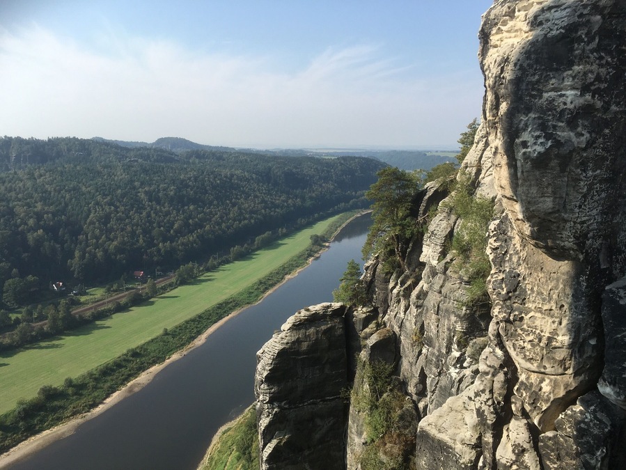 Elbe River from Bohemian Switzerland park in the Czech Republic.