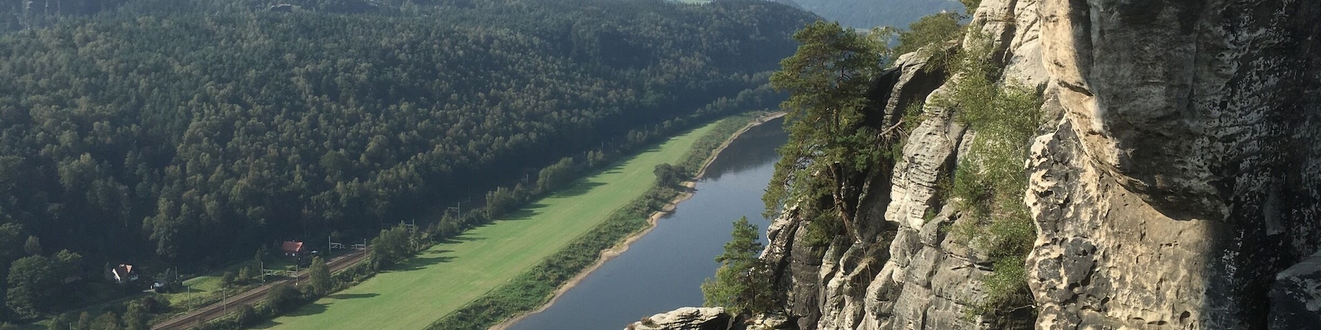 Elbe River from Bohemian Switzerland park in the Czech Republic.