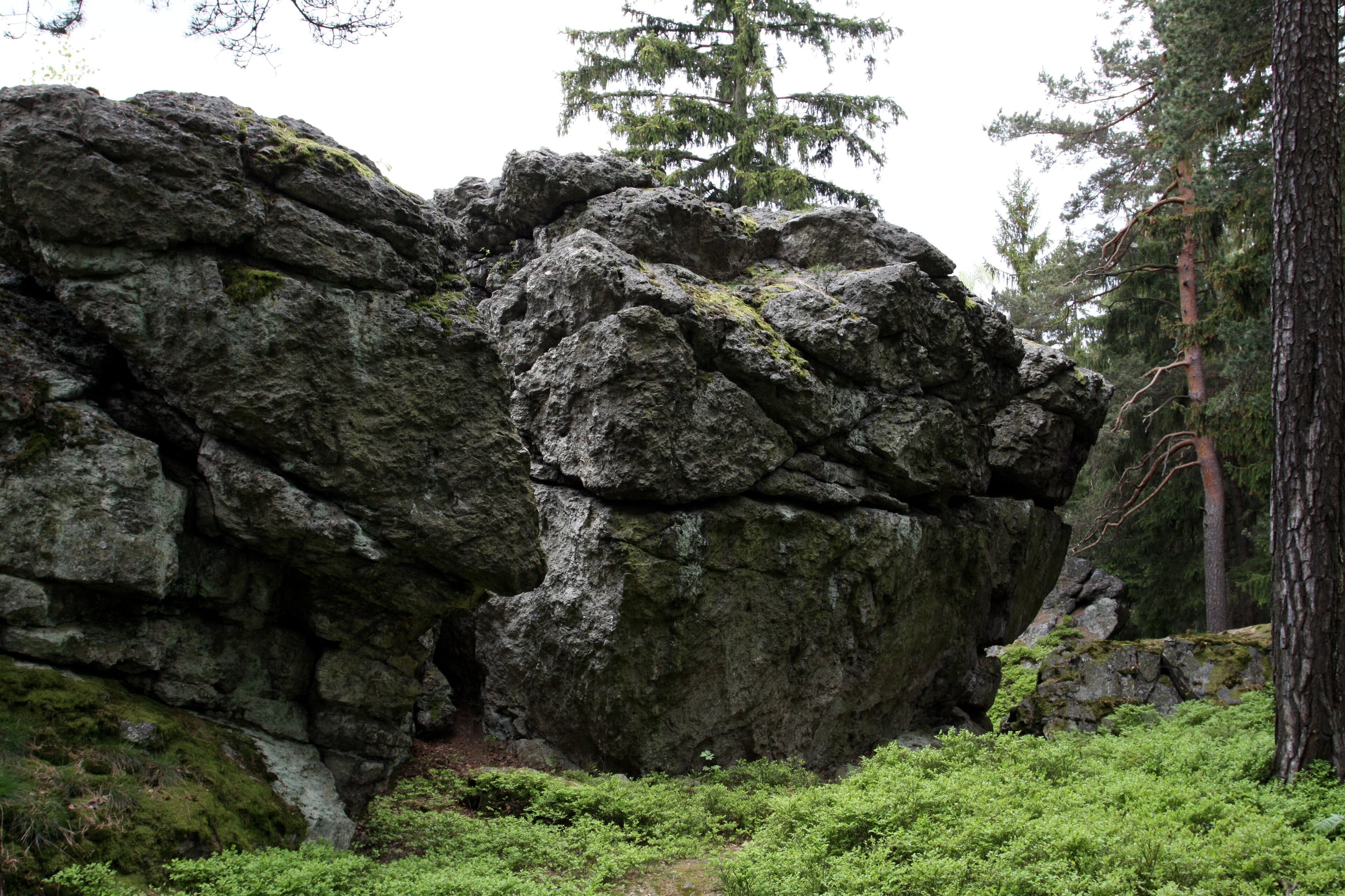 Natural monument Goethova skalka in Cheb District, Czech Republic
