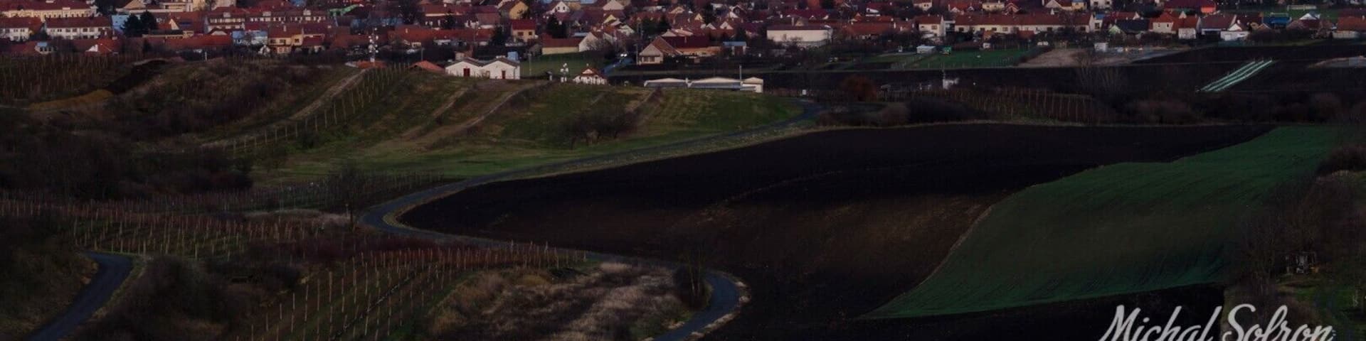 View of the Pálava Hills from the Dunajovicke Hills. In the foreground is Dolní Dunajovice village.
#LikeALocal #hills #czechrepublic #moravia #palava #village #sunset #winter
