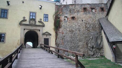 Buchlov - castle (first court)
A small fee for a guide to upholt restoration work.
https://en.wikipedia.org/wiki/Buchlov