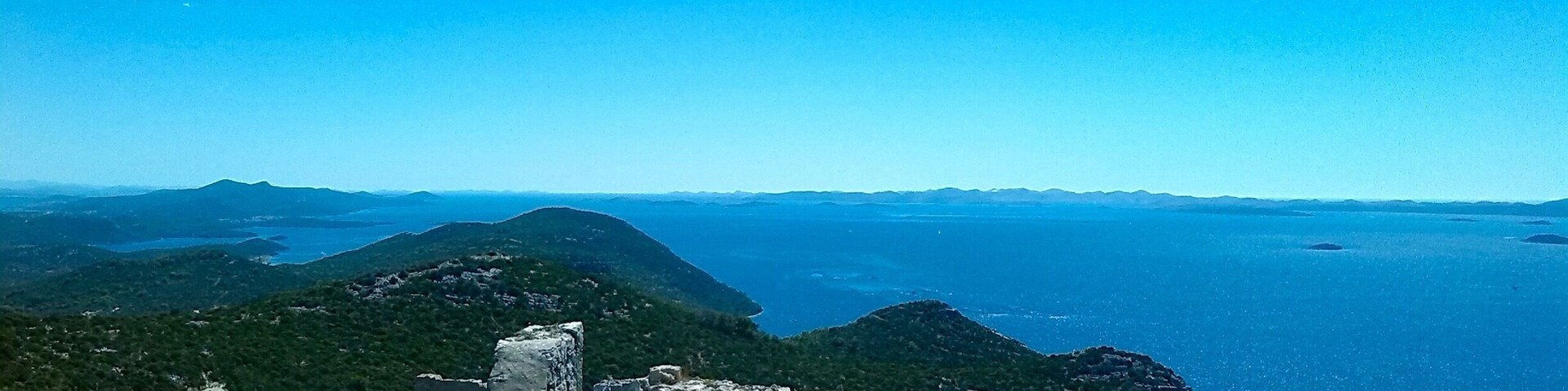 The hike to Sveti Mihovil ruin in the blazing sun was exhausting but the view from the top was so worth it!