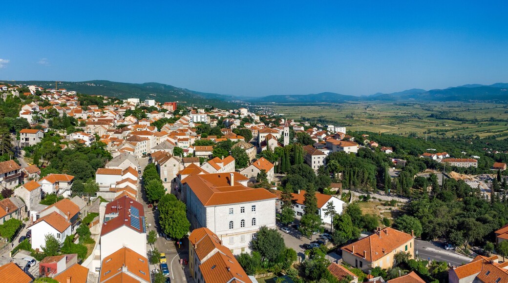 Imotski city in Croatia from above