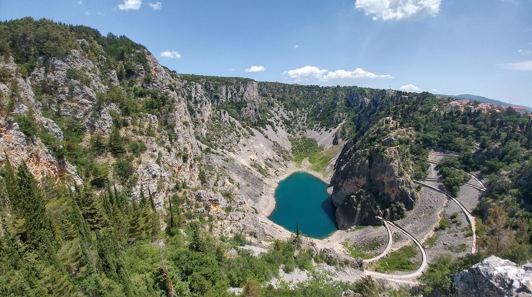 Blue Lake (Croatian: Modro jezero or Plavo jezero) is a karst lake located near Imotski in Croatia. It lies in a deep sinkhole possibly formed by the collapse of an enormous cave.