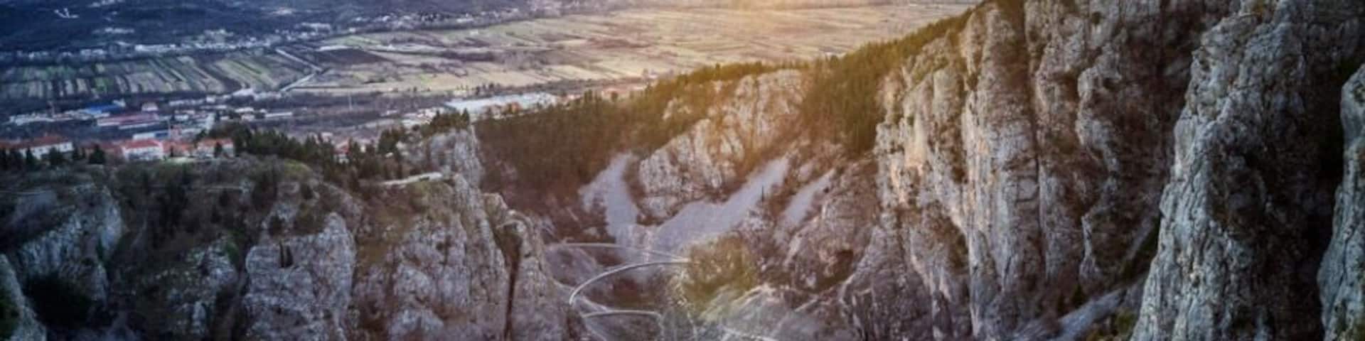 Blue Lake *
(Croatian: Modro jezero or Plavo jezero) is a karst lake located near Imotski in southern Croatia. Like the nearby Red Lake, it lies in a deep sinkhole possibly formed by the collapse of an enormous underground cave. The total depth from the upper rim is around 220 meters, while water depth varies with season. In spring, when the snow from surrounding mountains melts, it can reach 90 m, and in 1914 it reached 114 m, overflowing the southern rim. The lake is a popular destination for hiking and sight-seeing.
Maximum dimensions of the lake are around 800Ă500 m, but they significantly vary due to big changes in the water level. At the end of the summer the lake may completely disappear.
In 1907 a road was built descending to the lake. In 1942, an earthquake caused a large landfall resulting in reduction of the lake's depth.
#croatia #modrojezero #lake #imotski