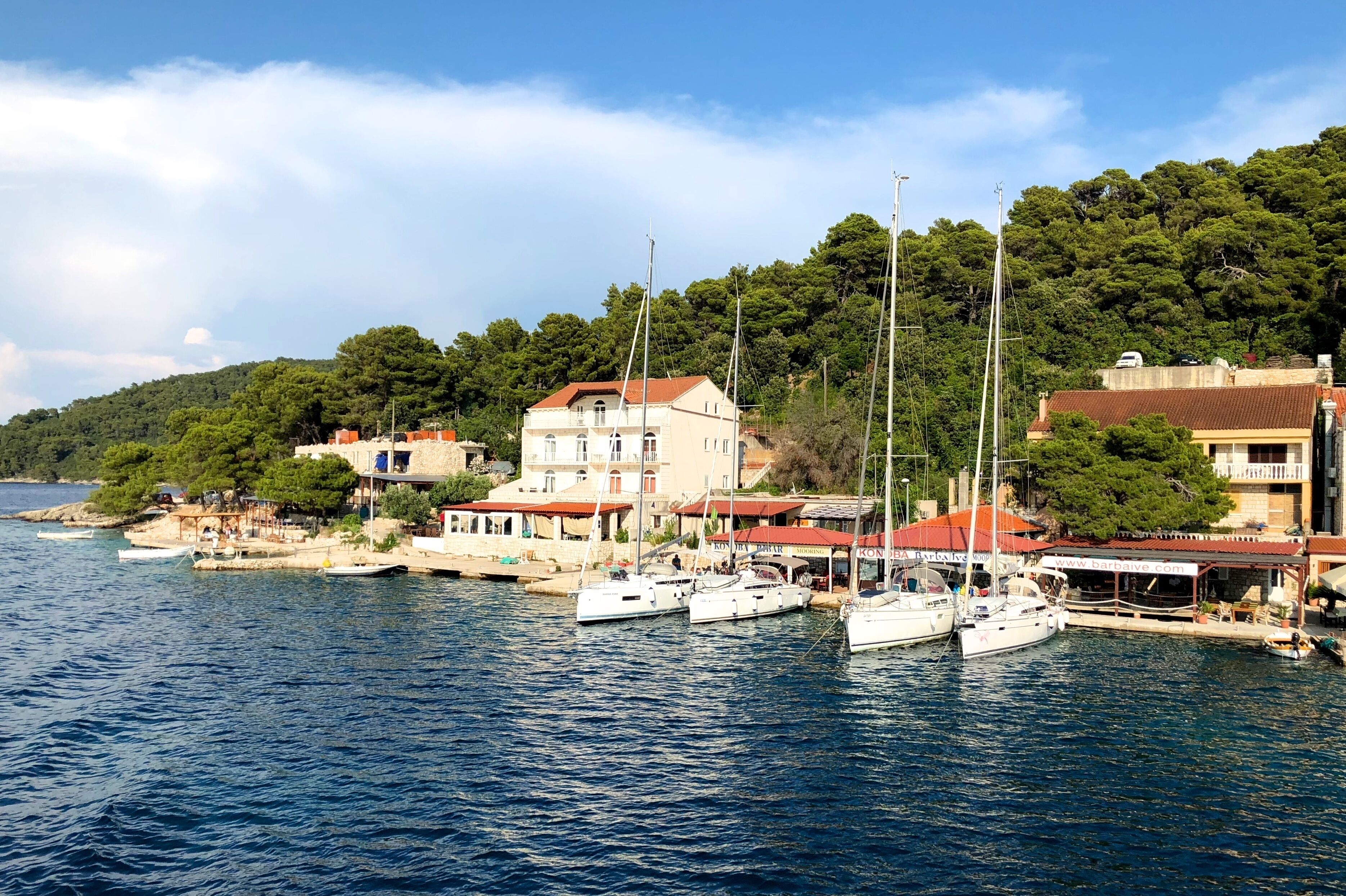 Mljet is the southernmost and easternmost of the larger Adriatic islands of the Dalmatia region of Croatia. The National Park includes the western part of the island, Veliko jezero, Malo jezero, Soline Bay. The central parts of the park are Veliko jezero with the Isle of St. Mary, Malo jezero and the villages of Goveđari, Polače and Pomena.