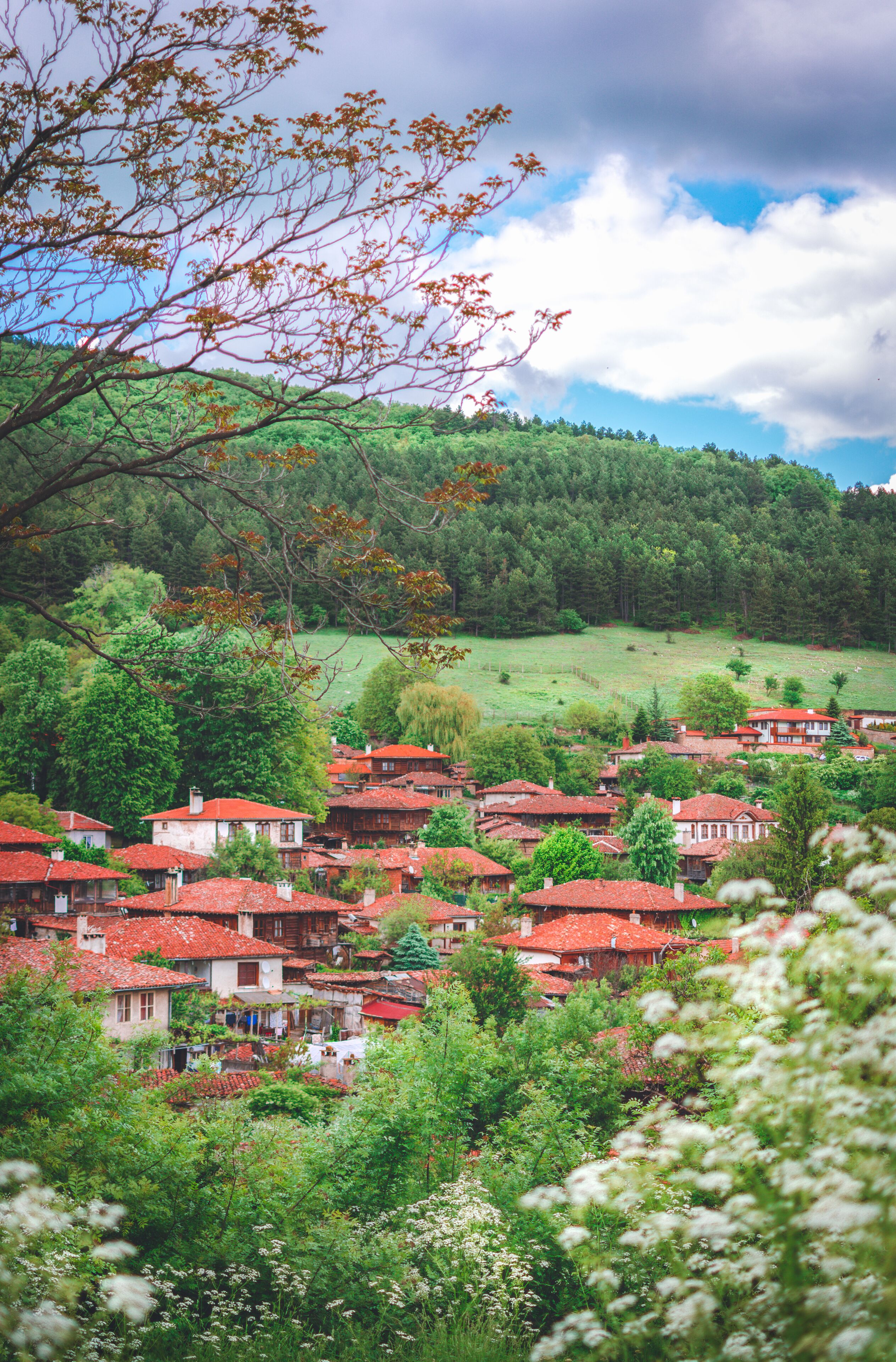 Zheravna. 
One of the versions for the name of the village comes from "zherna", "zherkov" - words with an Old Slavic root, meaning water mill because there were many mills in the region.
Everything is very preserved and authentic. 