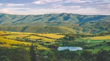 Amazing sunset over Zheravna,Bulgaria.