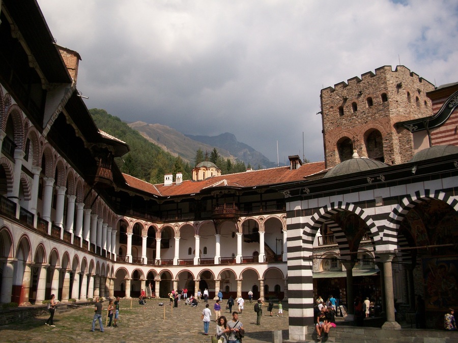 A beautiful monastery, it is the Monastery of Saint Ivan of Rila. Very atmospheric and historic, Well worth a visit, but get there early otherwise there are long queues to enter.