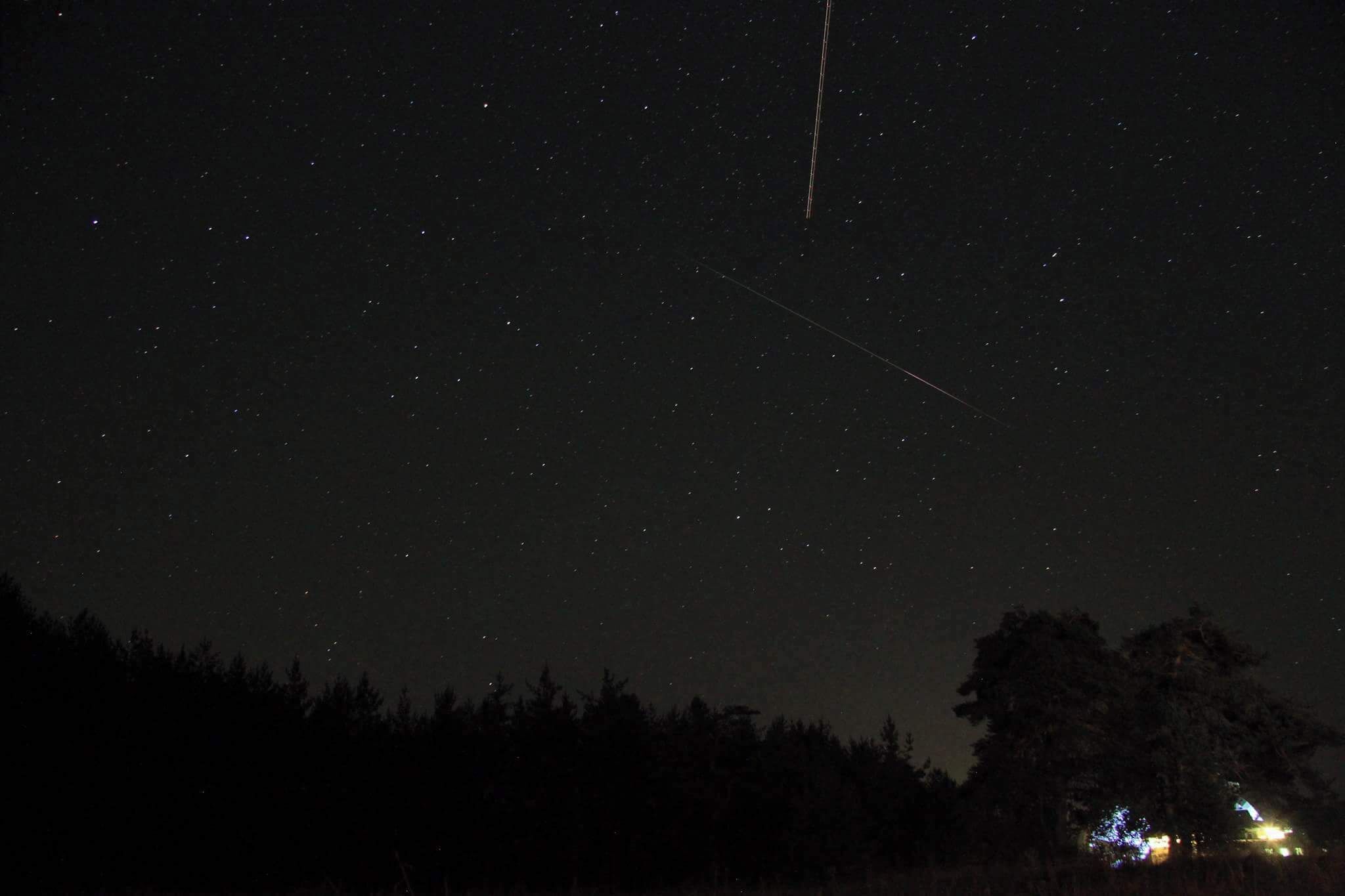 Perseids over Plana observatory