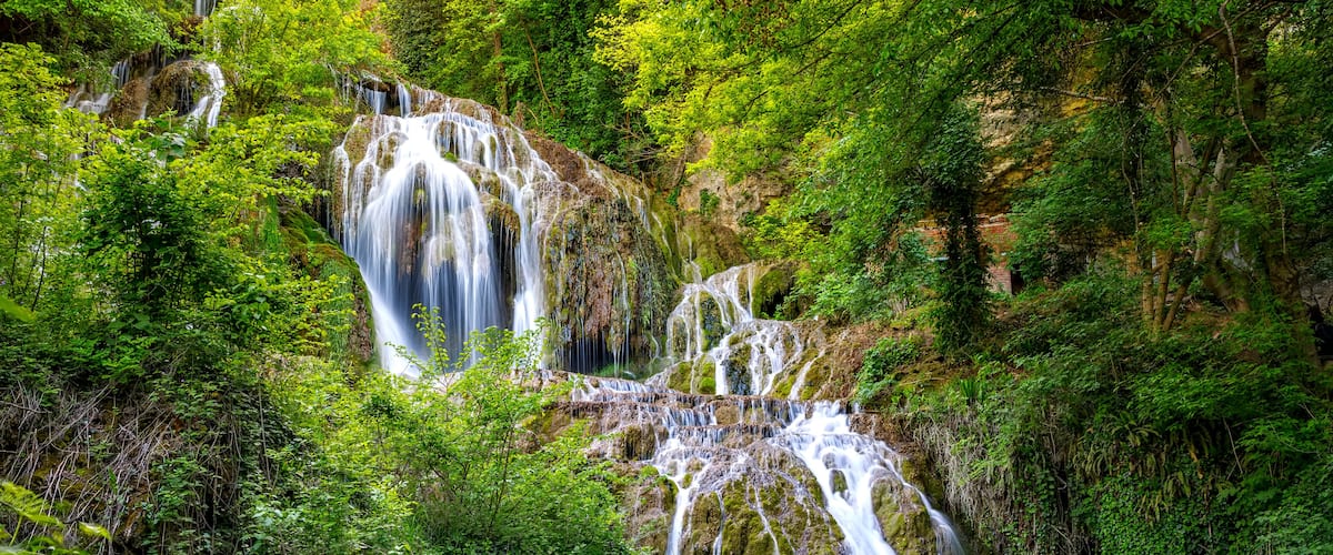Cascade waterfalls. Krushuna falls in Bulgaria near the village of Krushuna, Letnitsa.