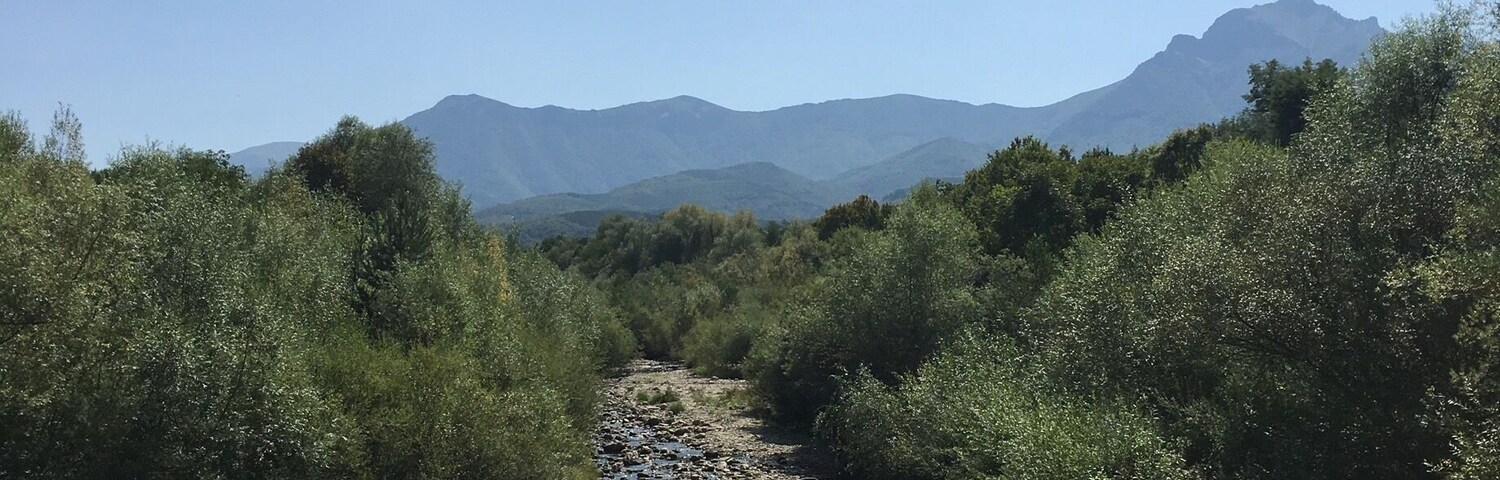 Creek and mountain view