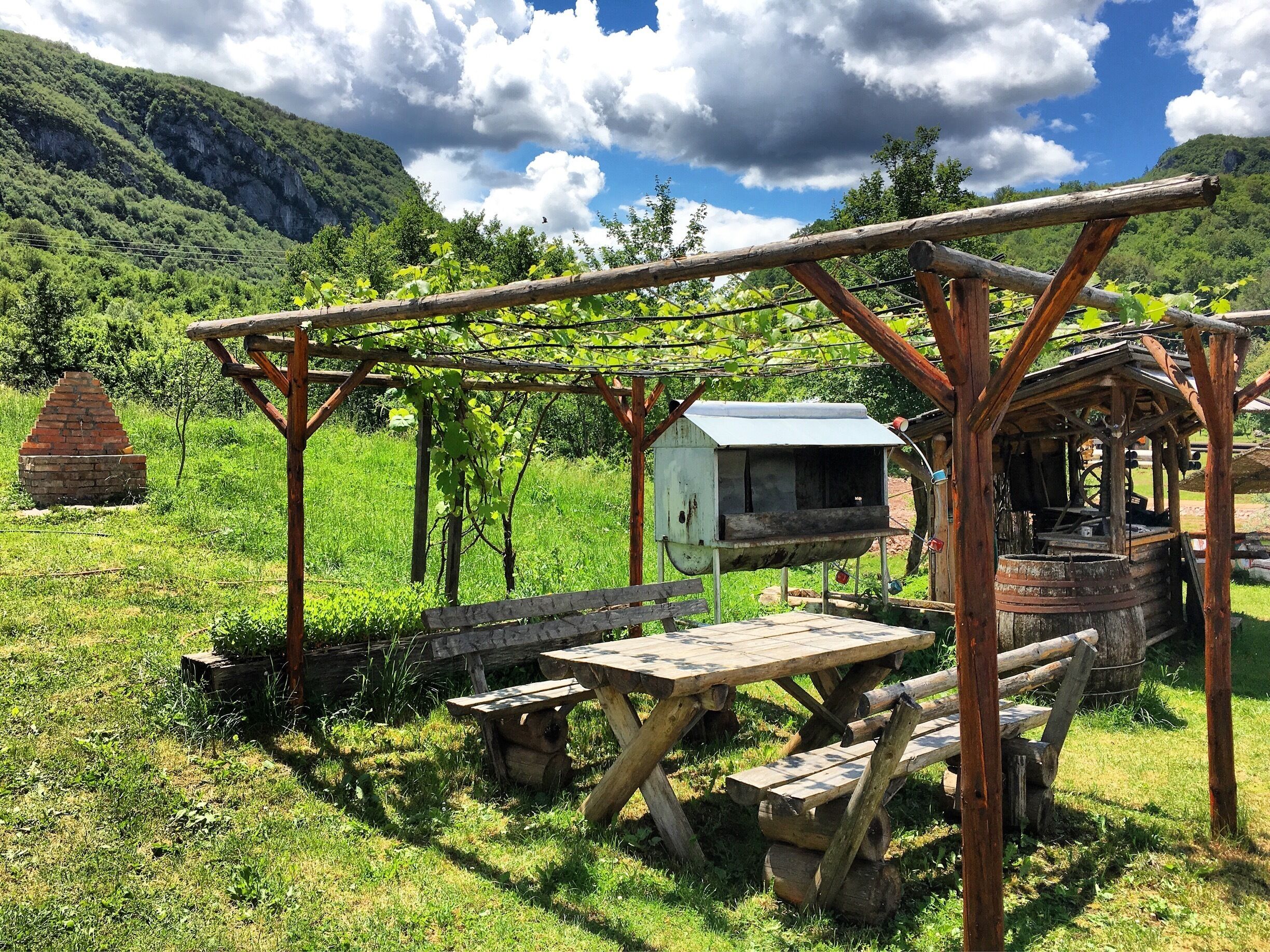 Our Balkan road trip from Bosnia to Montenegro led us to this picture perfect eatery in the middle of NOWHERE, a few minutes before the border of Montenegro. Lush forest, plenty of sun, rustic benches, no people around and it was the most perfect setting 

#bosnia #bosniaherzegovina #green #balkan #springfun 