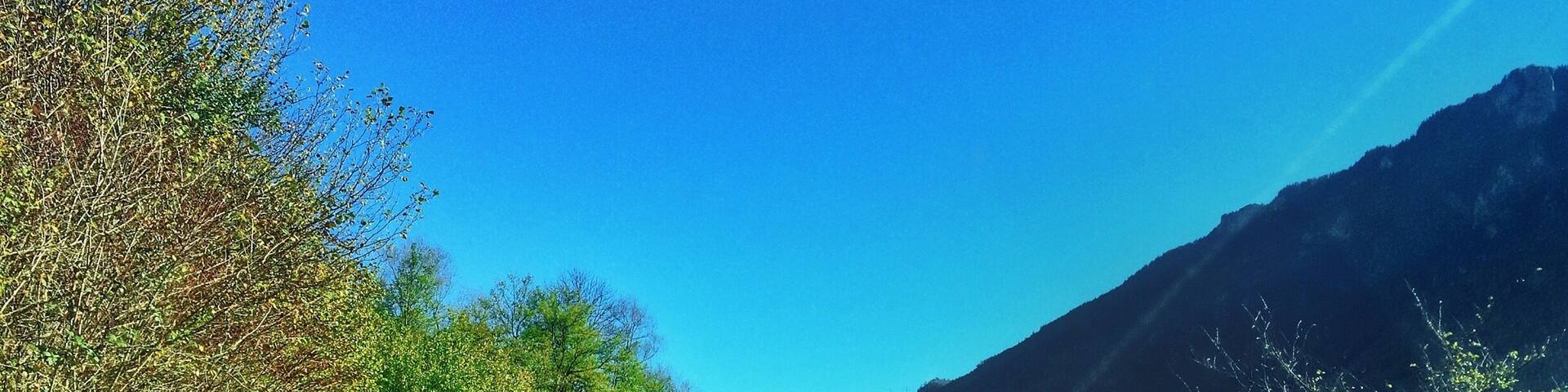 This is road we took to get to the Šćepan Polje border crossing between Bosnia Herzegovina and Montenegro. The road is very narrow and winding but the view is beautiful. Do not go too fast because it's two way traffic and there's a lot of cows on the road.