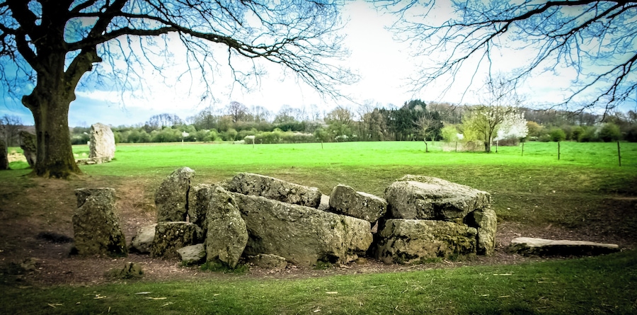 Le dolmen d'Oppagne est de type "allée couverte". C'est une tombe collective érigée entre 3.000 et 2.800 avant notre ère par des populations d'agriculteurs du Néolithique apparentées à la culture de "Seine-Oise-Marne".