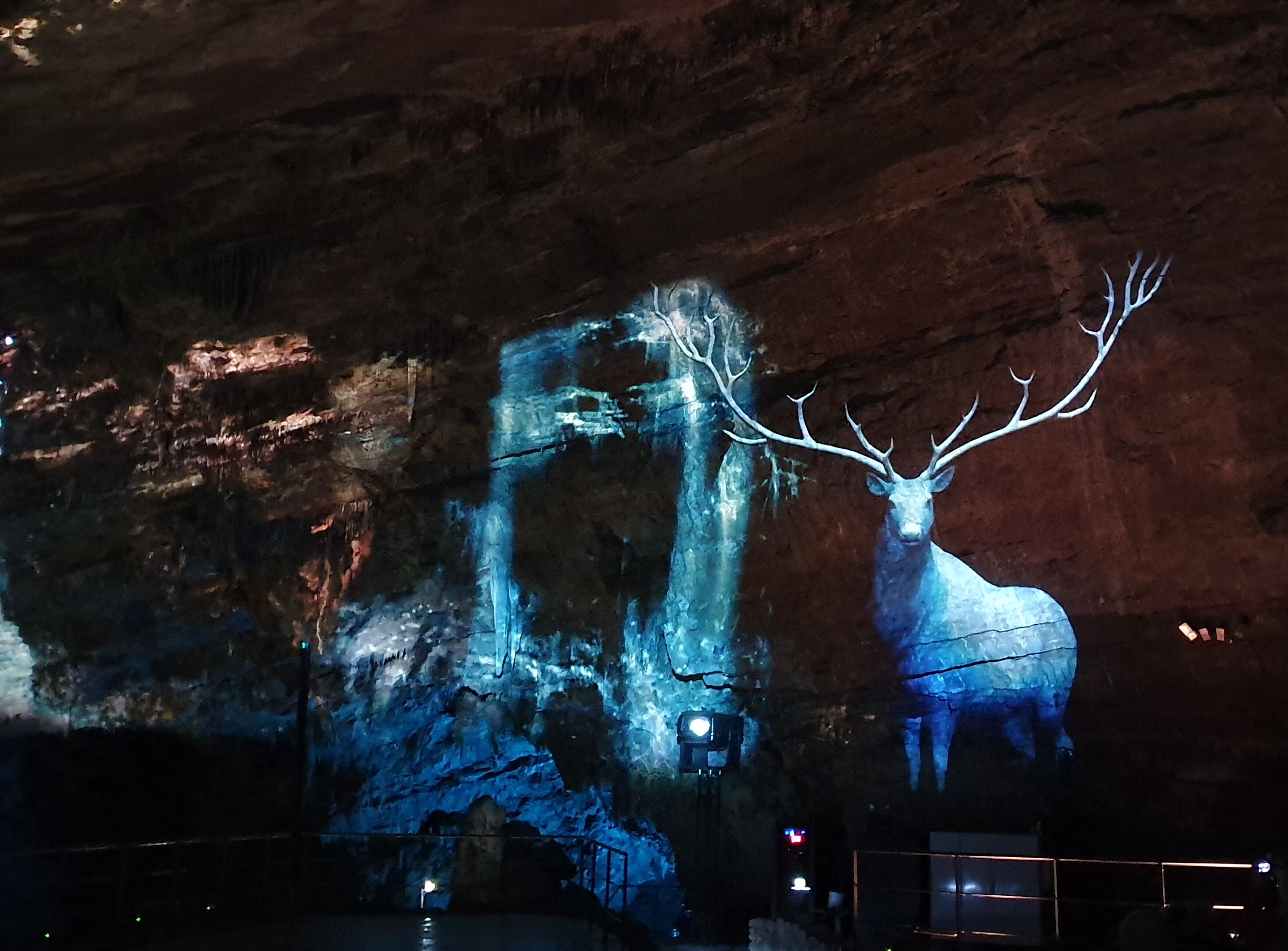 Amazing projections inside the caves