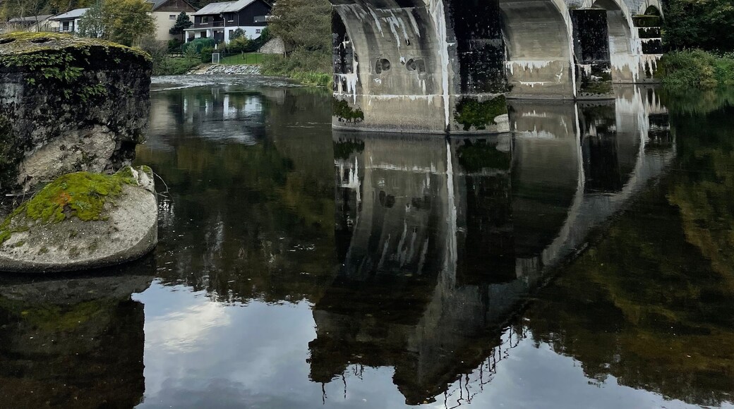 Broken bridge in Bohan, Belgium