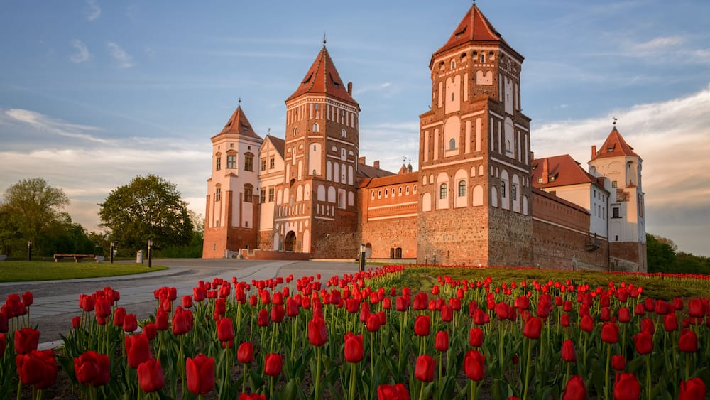 Mir Castle Complex in the town of Mir, Belarus