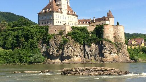 Floating by this beautiful castle in Austria.
