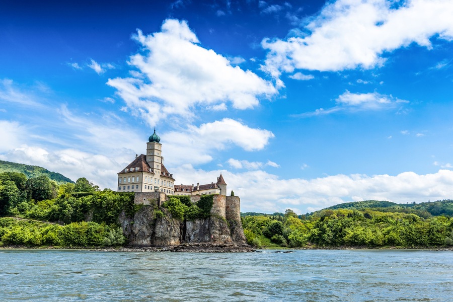 Schonbuhel castle, Danube river, Lower Austria, Shutterstock ID 1401593636, Purchase Order: -