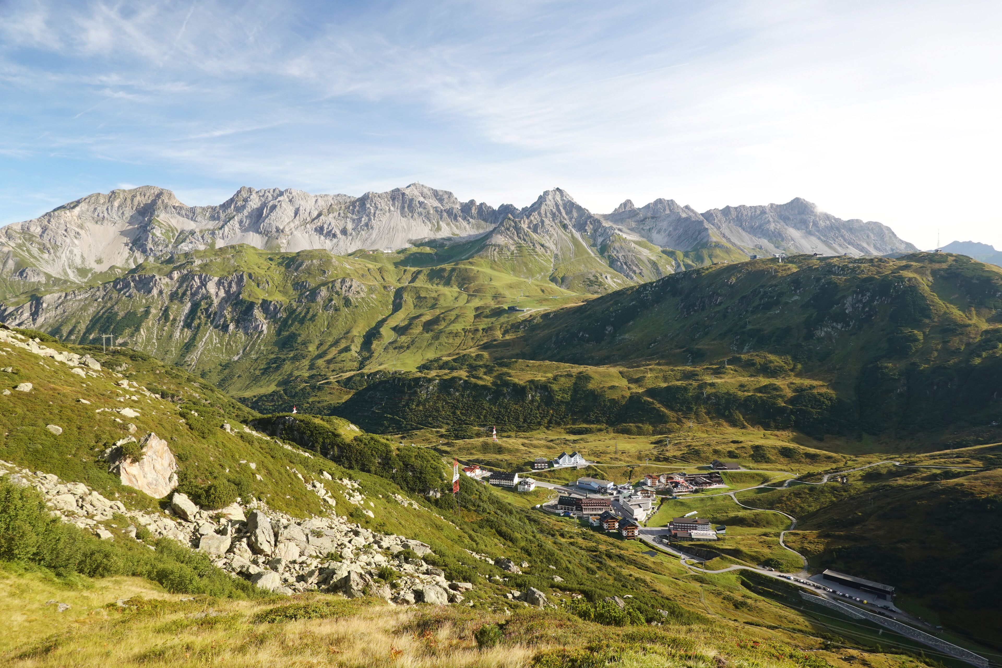 The panorama of the Lechtal Alps, Sankt Anton, Austria