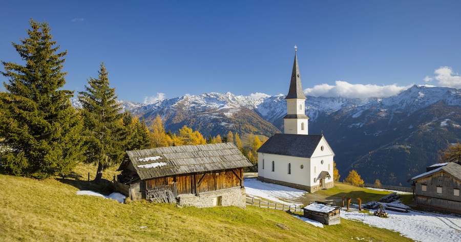 Kirche Marterle, Rangersdorf, Mölltal, Kreuzeckgruppe, Hohe Tauern, Kärnten, Österreich
