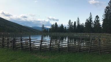 Mönichkirchener Schwaig. A lake in the mountains