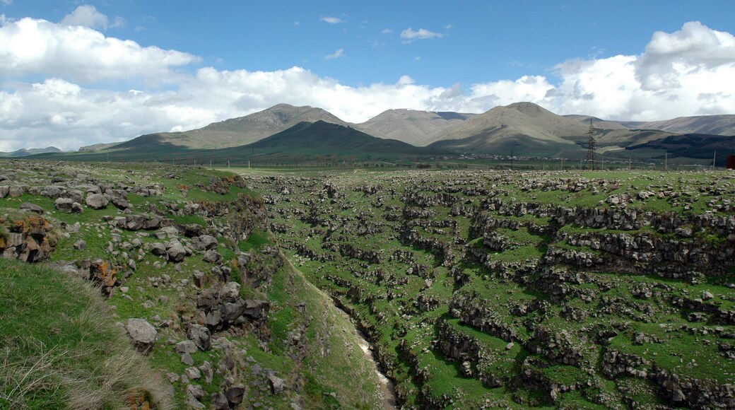 Mountainous landscape. View at Dzoraget River Canyon. Lori Region, Armenia.
