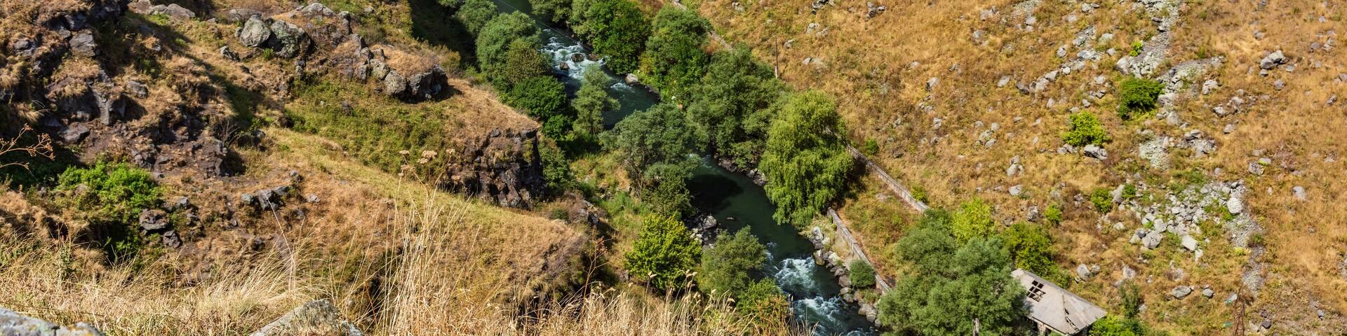 Dzoraget river Lori Berd canyon panorama landscape Stepanavan Lorri Armenia landmark