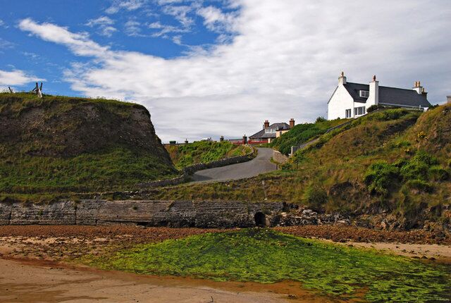 Approach Road This is the very small approach road to the harbour at the Port of Ness.