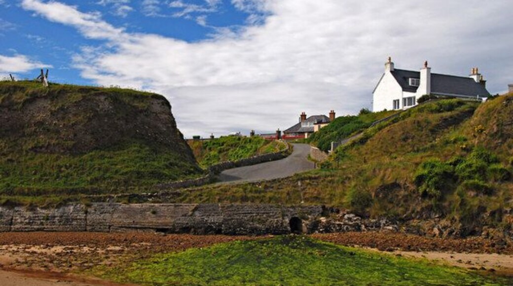 Approach Road This is the very small approach road to the harbour at the Port of Ness.