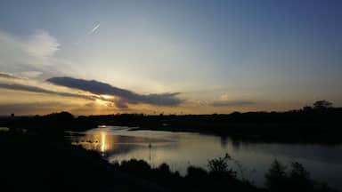 多摩川の夕日(南多摩駅付近)