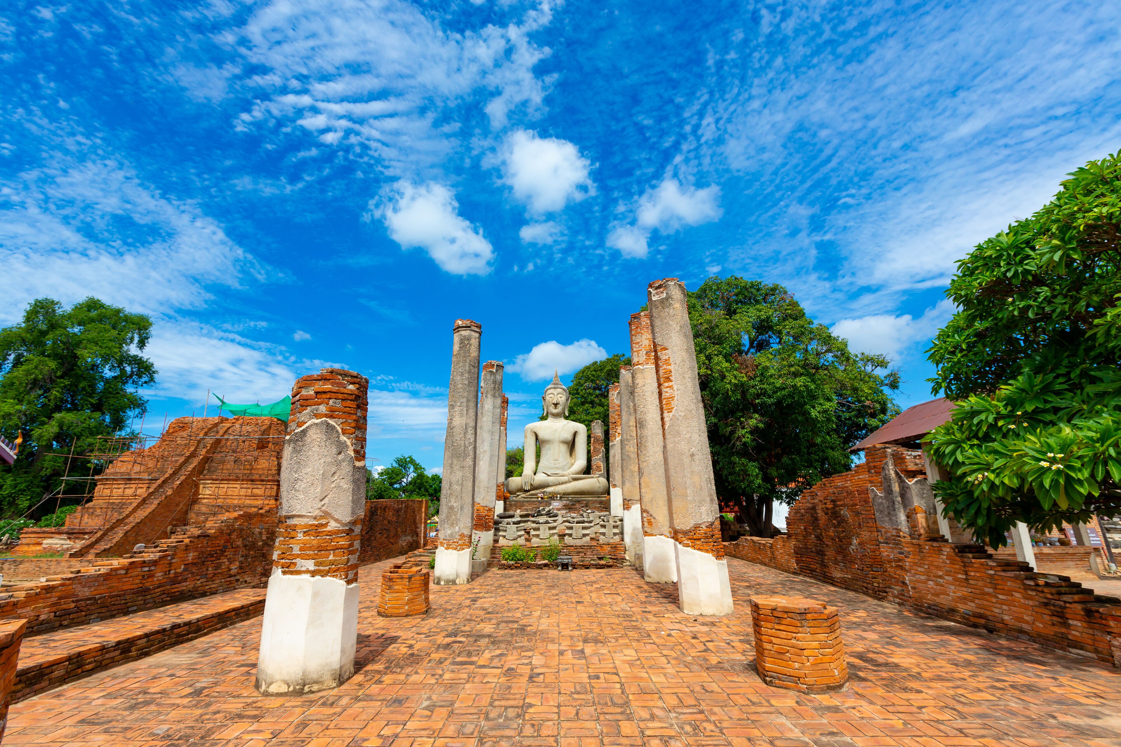 Wat Mahathat The attraction Archaeological sites of historical significance Chainat Thailand