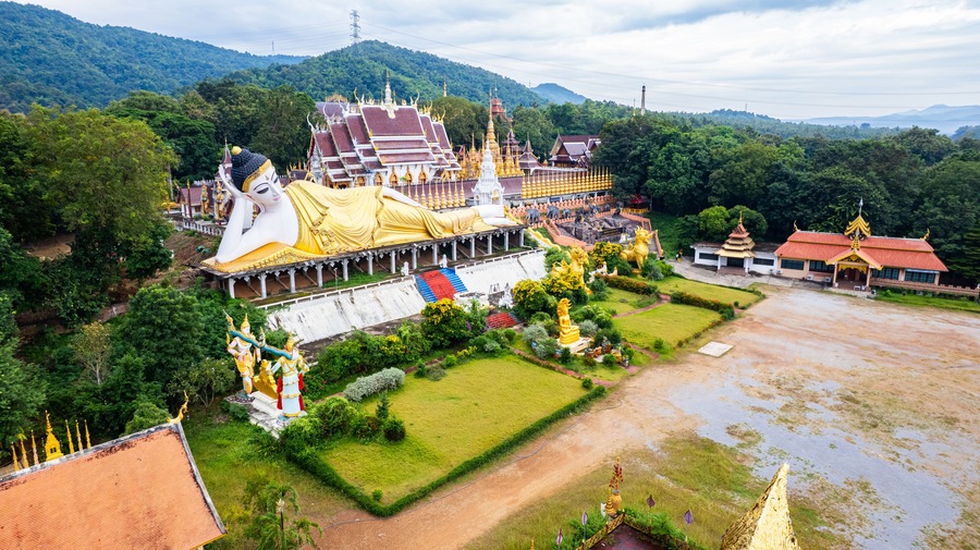 Phrae Beautiful view of Wat Phra That Suthon Mongkhon Khiri, Thailand