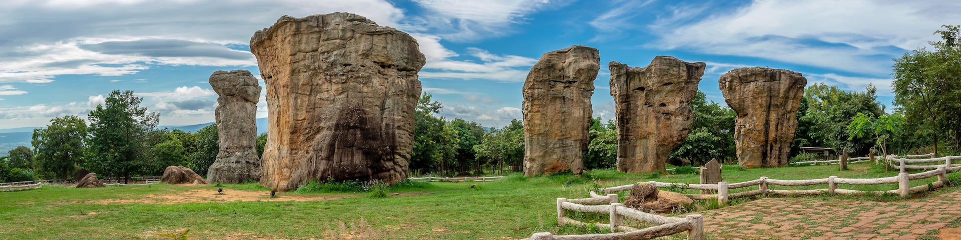 Mo Hin Khao, the Stonehenge of Thailand in Phu Lan Kha national park, Chaiyaphum, Thailand.