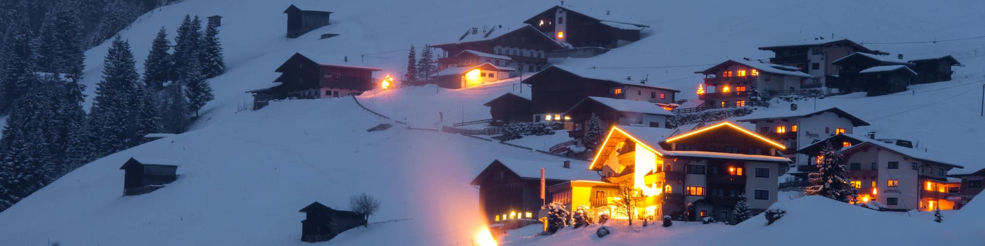 An evening in the Austrian village of Vorderlanersbach near Mayrhofen
