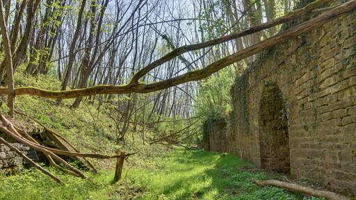 Dans la rue des remparts. Roppe fortifications (HDR).
