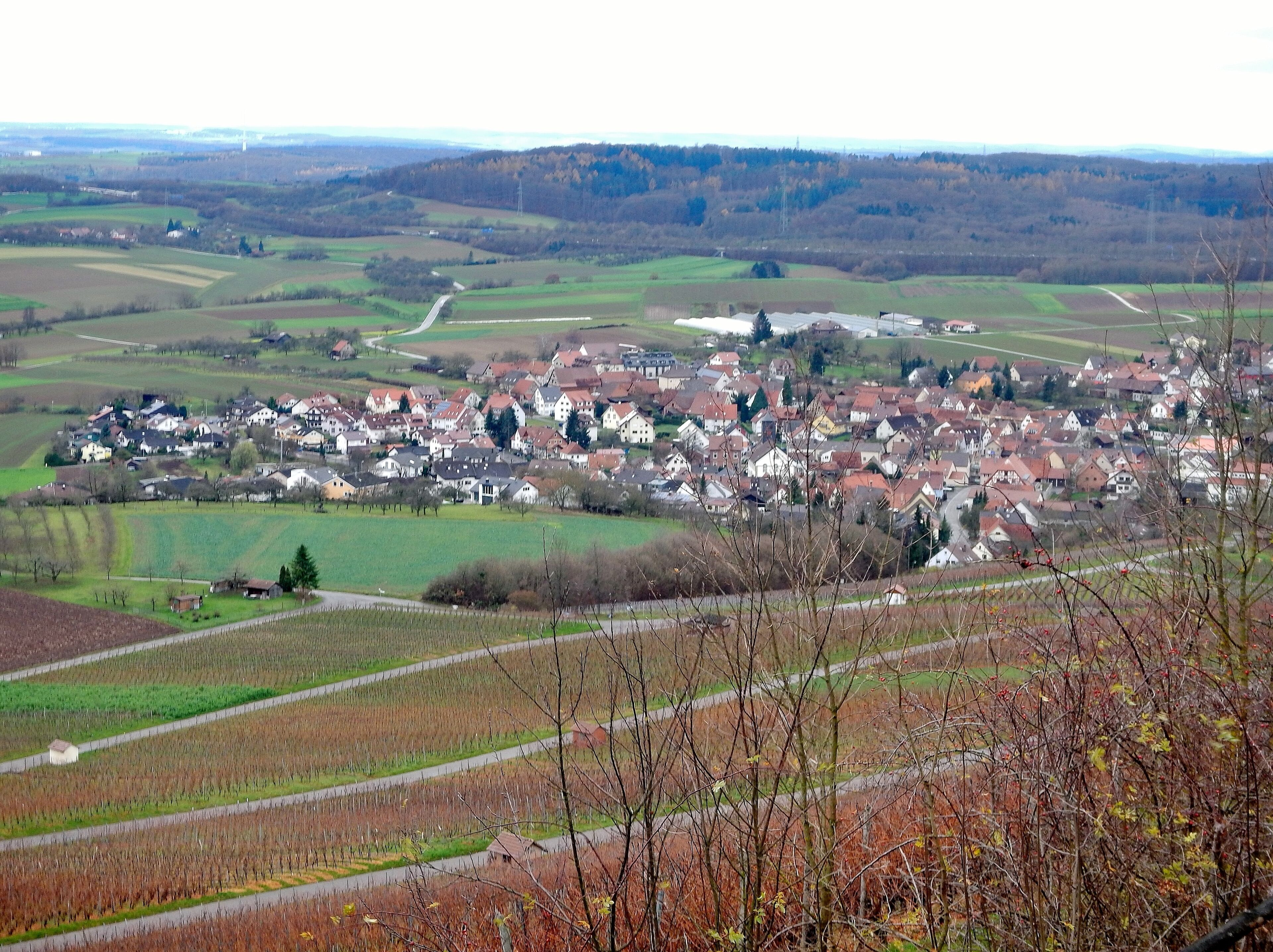 Ausblick von der Berggaststätte auf dem Wunnensteinberg