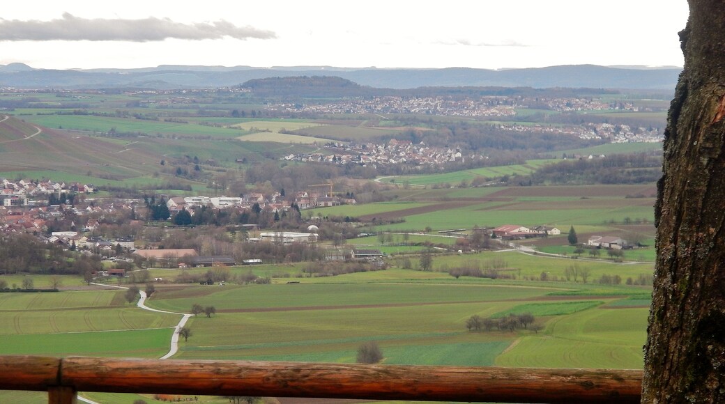 Ausblick von der Berggaststätte auf dem Wunnensteinberg