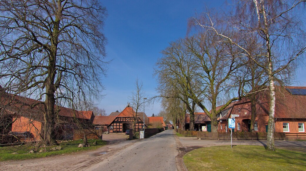 Ortsblick in Schweringen, Niedersachsen, Deutschland.