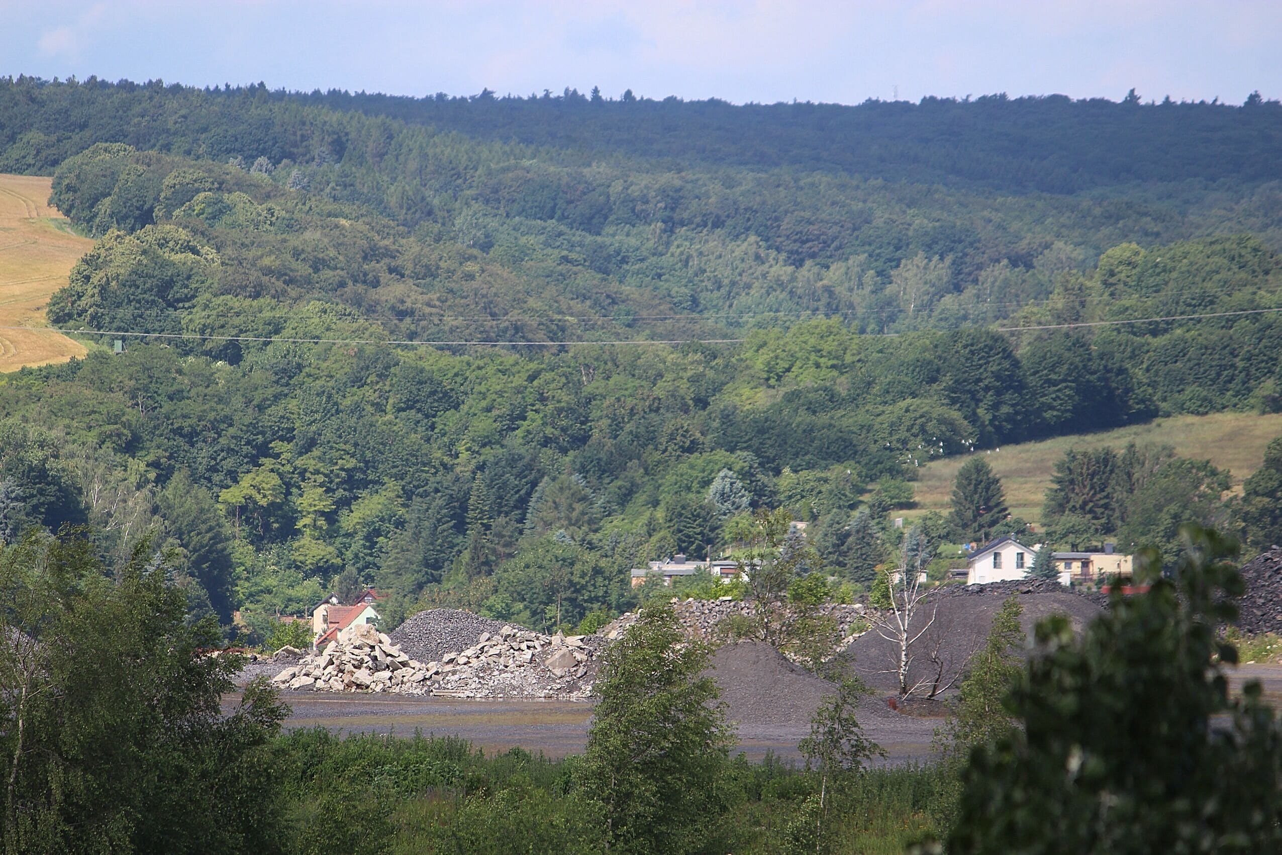 Helbra, view from the Schmid shaft to the Ahlsdorf valley