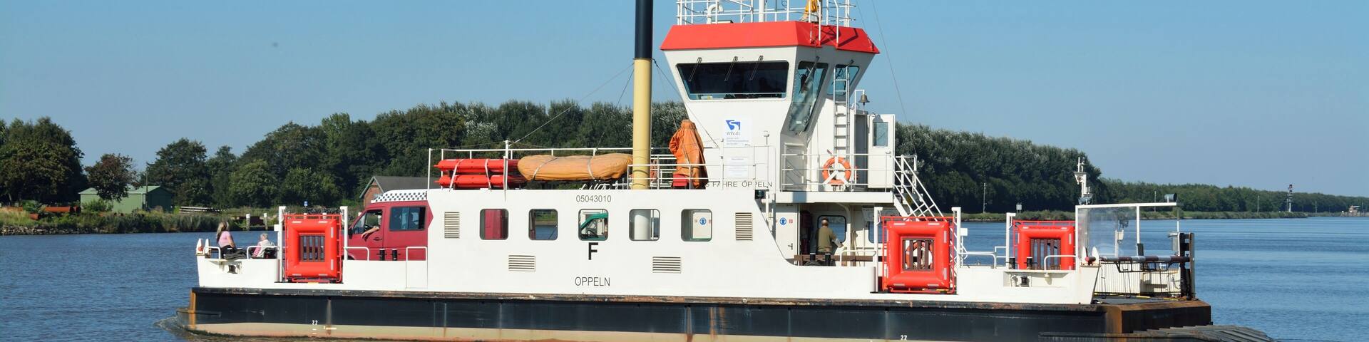 Impressionen von der Fähre in Kudensee über den Nord-Ostsee-Kanal.