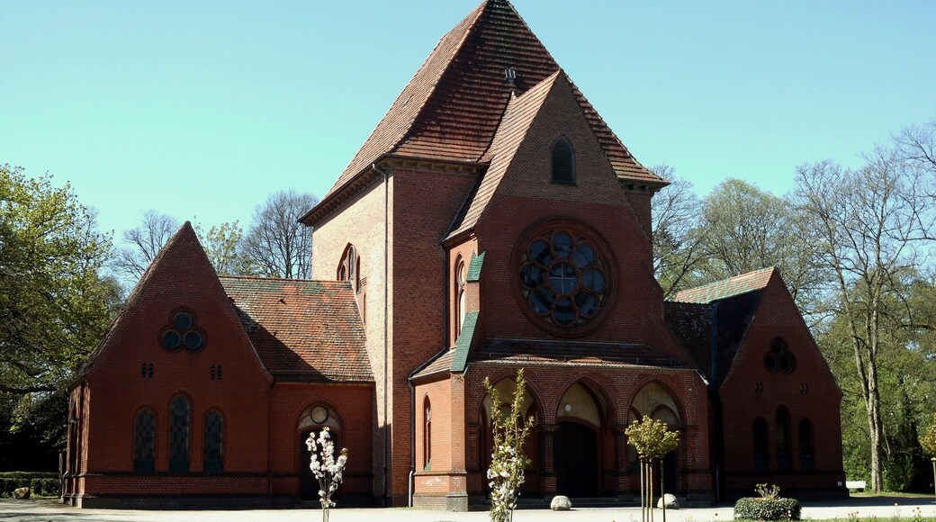 Die Kapelle auf dem Parkfriedhof Eichhof.