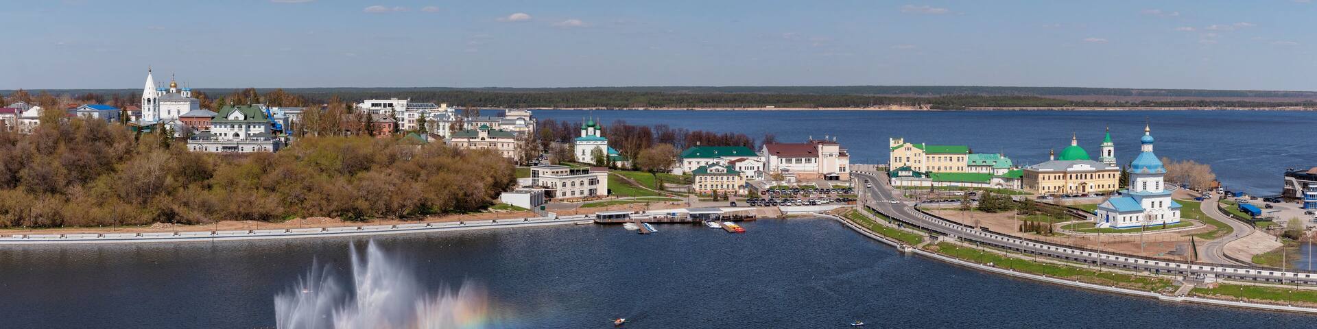 Panoramic view of the historical center of Cheboksary.