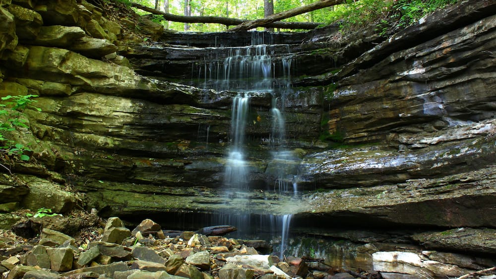 Monte Sano State Park Waterfall Landscape in Alabama