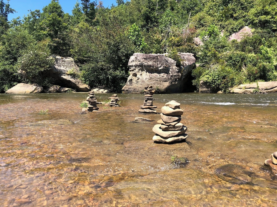 Kayaking down Bear Creek